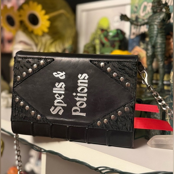 Witchwood (formally skinny bags) Spells & Potions Book Clutch / genuine leather - Picture 1 of 9